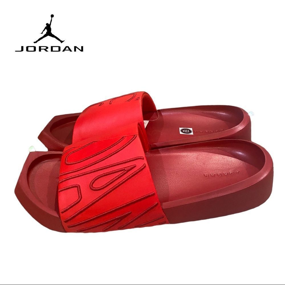 NEW Jordan NOLA University Red Pomegranate Women's Slide Sandals 6 7 9 - Picture 2 of 6